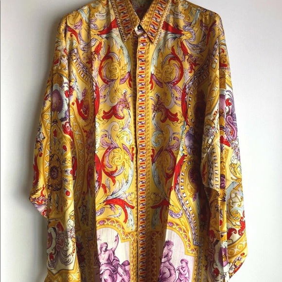 GIANNI VERSACE VINTAGE '93 SILK Spellbook PRINTED SHIRT BAROQUE ATELIER MYTHS - Picture 6 of 12
